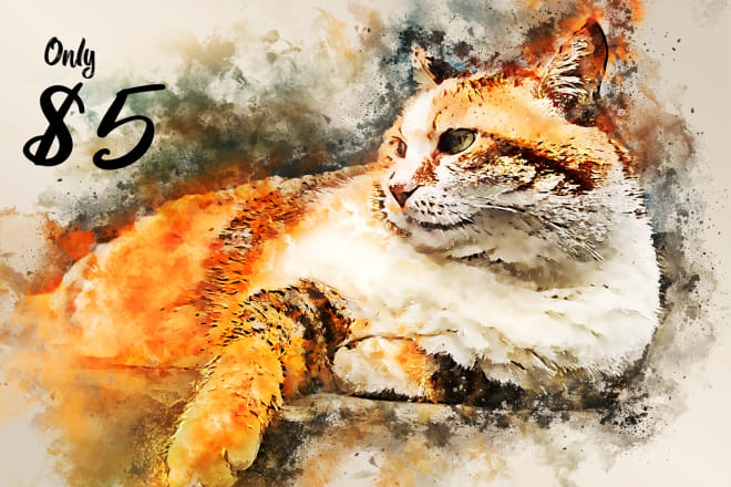 I will turn your pet photo into amazing watercolor on 24 hours