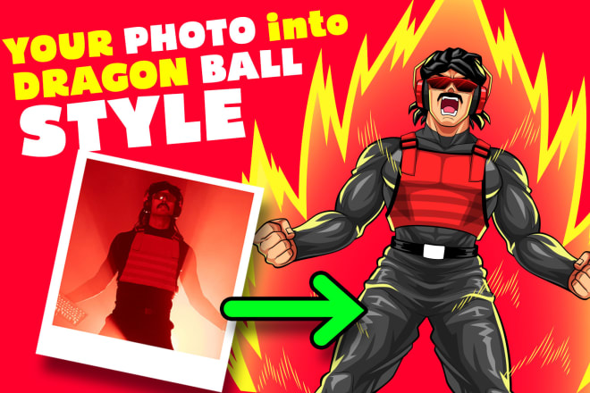 I will turn your photo into dragon ball style for your twitch, youtube, facebook