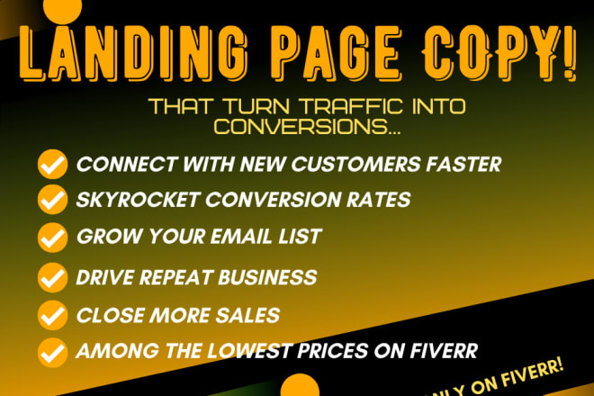 I will write a high converting sales page or landing page