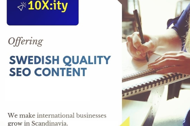 I will write a swedish article, expert SEO content, unique texts that google will love