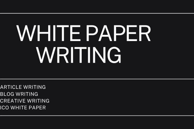 I will write an attractive white paper
