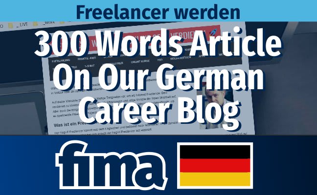 I will write and publish 300 word article on german job career blog