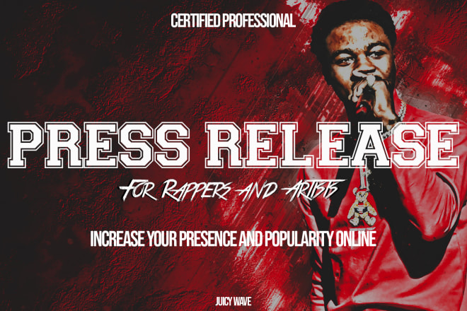 I will write and publish a professional press release for artists or rappers