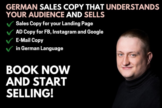 I will write breathtaking landing page sales copy in german