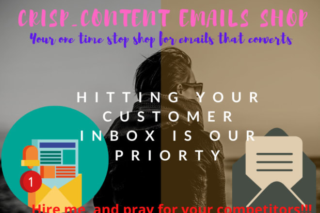 I will write emails for internet market bussiness that will make prospects come begging