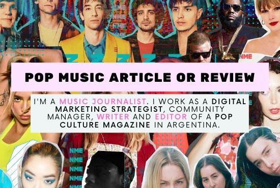 I will write engaging pop music SEO article or review