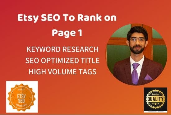 I will write etsy SEO title and tags to top rank etsy listings