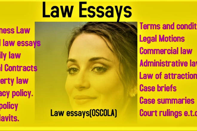 I will write law essays, memos and case briefs