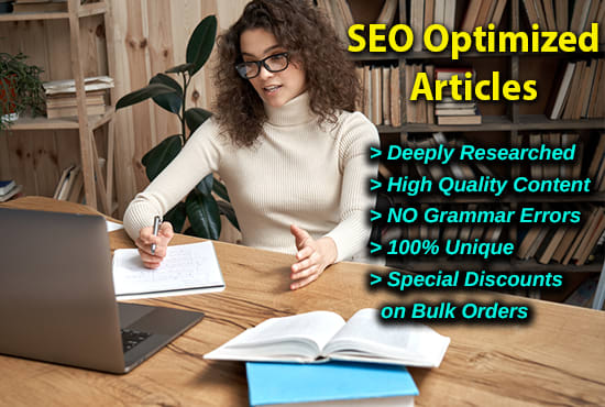 I will write optimized SEO friendly article blog post content writing rewrite writers