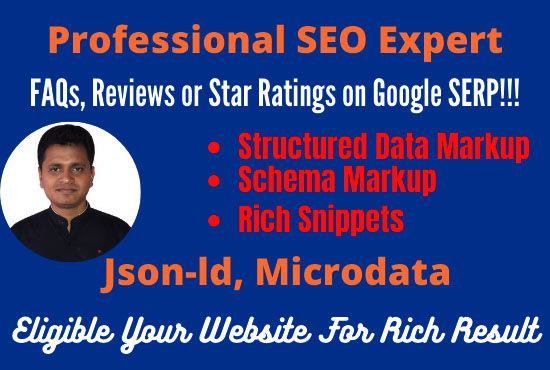 I will write schema markup structured data for rich snippets