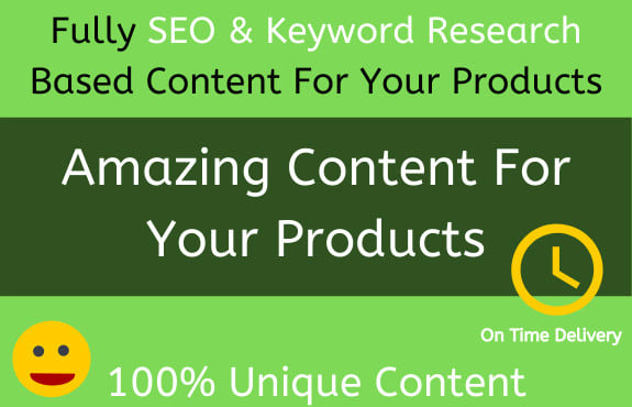 I will write seo optimized product description for you