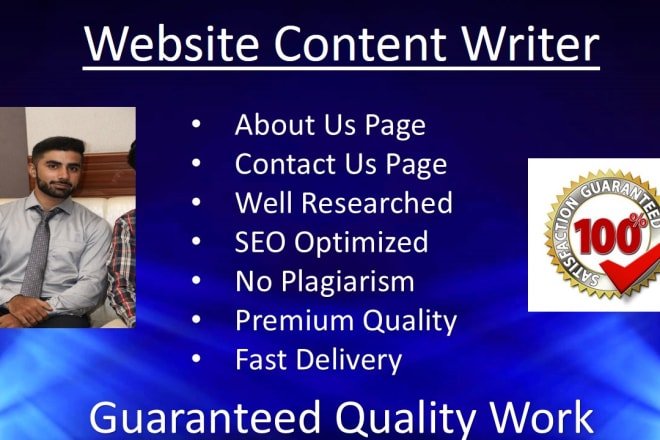 I will write SEO web content for you