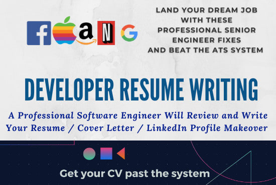I will write software developer resume, cv, cover letter, linkedin