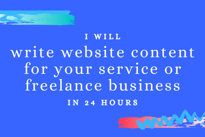 I will write website content for your service business in 24 hours