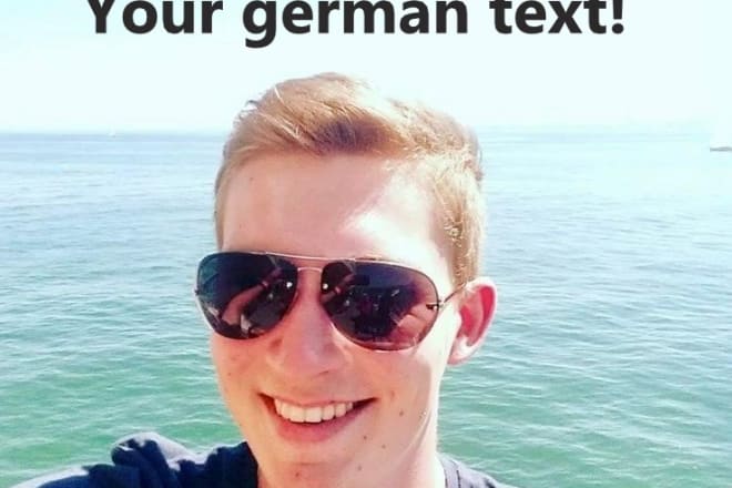 I will write your german text in perfection