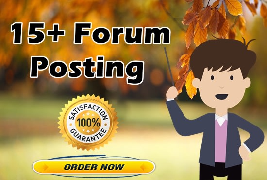 I will 15 high authority worldwide forum posting backlinks