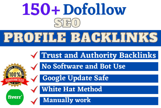 I will 160 high domain authority dofollow seo profile backlinks