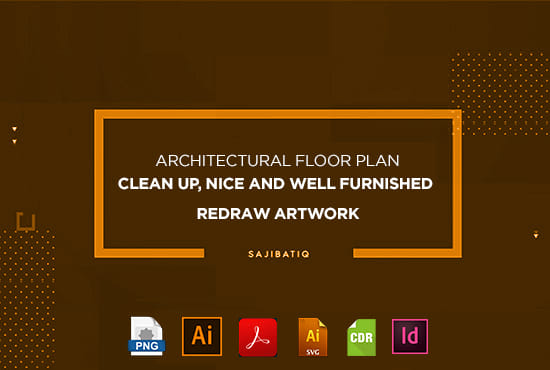 I will architectural floor plan clean up and nice, redraw artwork