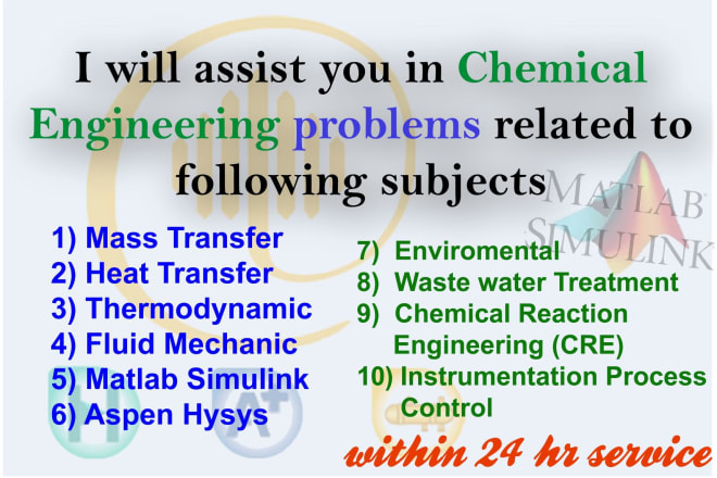 I will assist you solving problems related to chemical engineering
