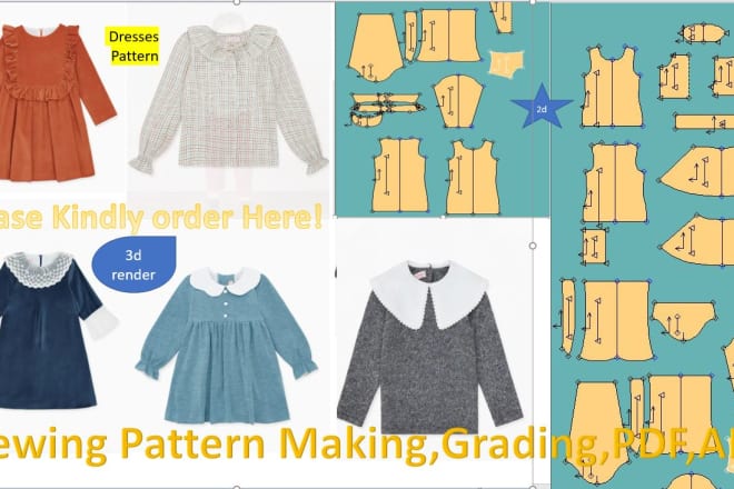 I will be pattern maker of sewing pattern making for your project