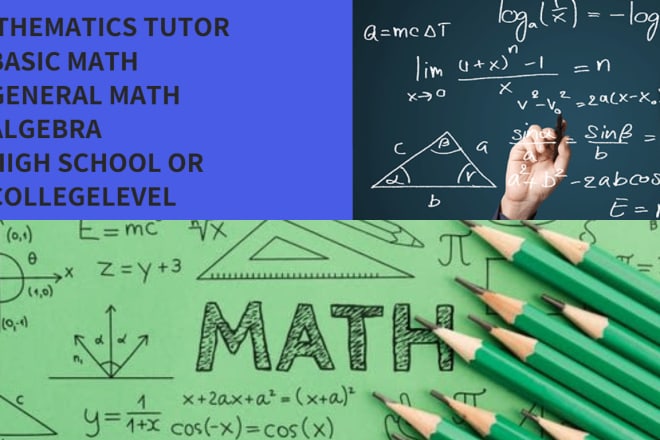 I will be your virtual math tutor for basic math, algebra, geometry, and finance