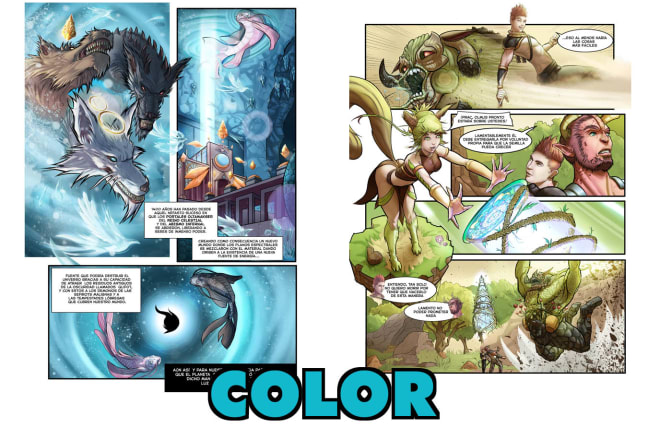 I will color your illustration or comic page