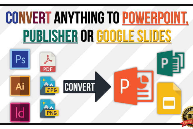 I will convert anything to powerpoint, publisher or google slides