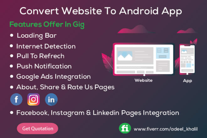 I will convert website to android app,wordpress site to app