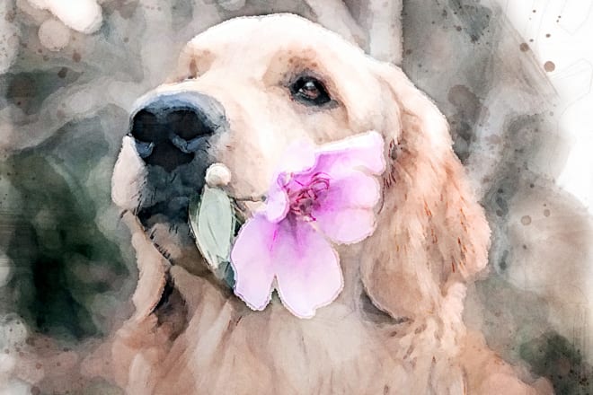 I will create a digital watercolor painting from photo