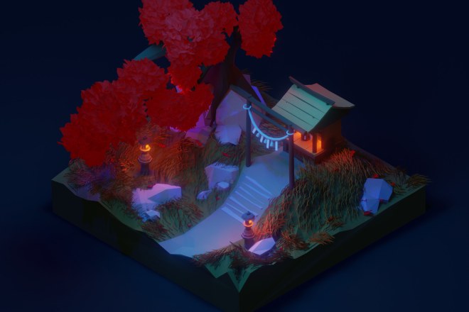 I will create a low poly 3d environment