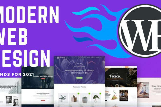 I will create a modern website design trends for 2021