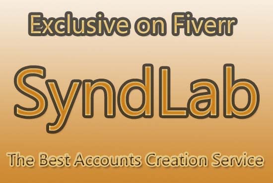 I will create accounts on social sites for your syndlab tool
