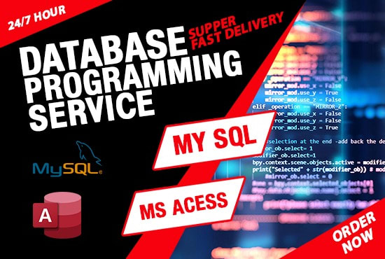 I will create and design erd, queries and database projects in mysql and ms access