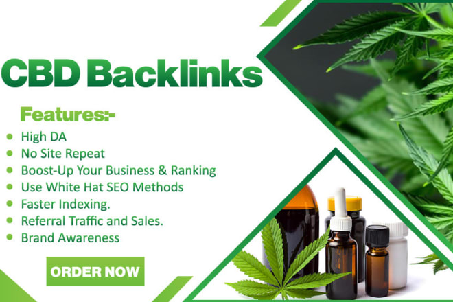 I will create cbd guest post links and backlinks, cbd seo, marketing and promotions
