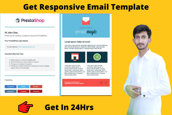 I will create clickable html email template and signature for gmail, outlook