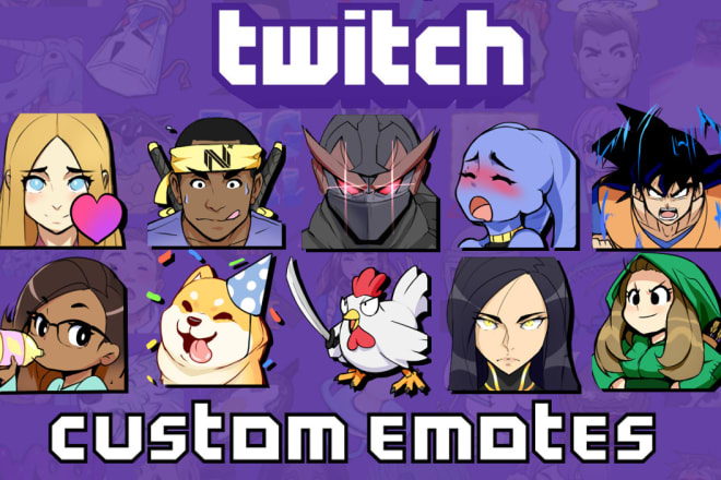 I will create custom twitch emotes