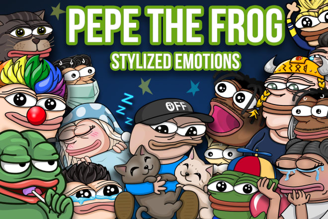 I will create custom twitch emotes stylized as pepe the frog