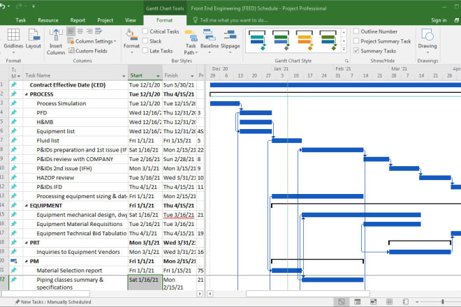 I will create dynamic gantt chart with microsoft project or excel