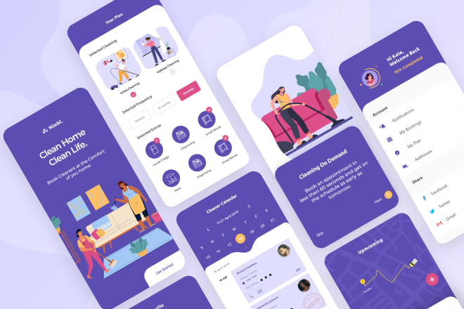 I will create mobile app ui ux design and prototype