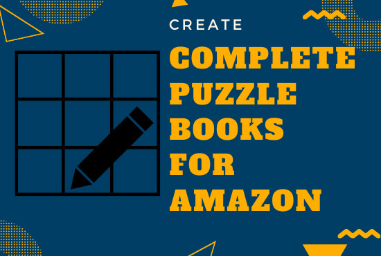 I will create puzzle books for amazon or personal use