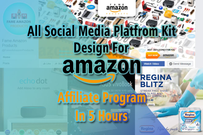 I will create social media kit for amazon affiliate costumer in 5 hours