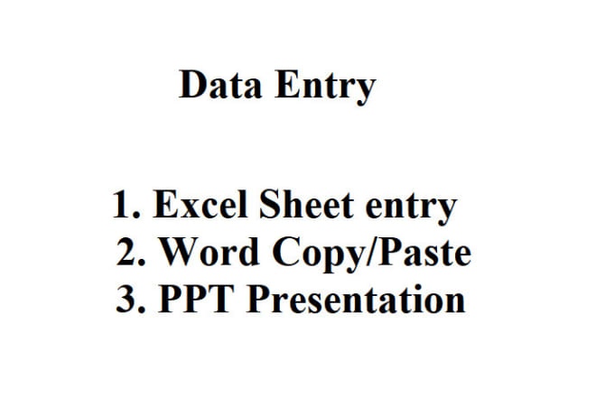 I will data entry job having fast typing speed good in data entry