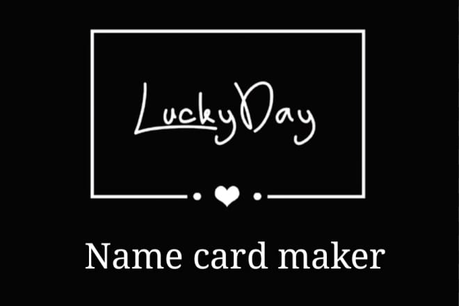 I will design a beautiful name card