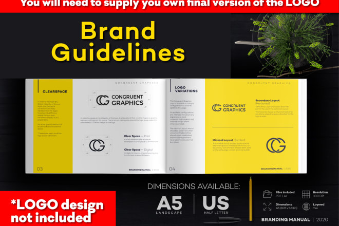 I will design a branding manual