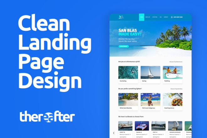 I will design a clean landing page