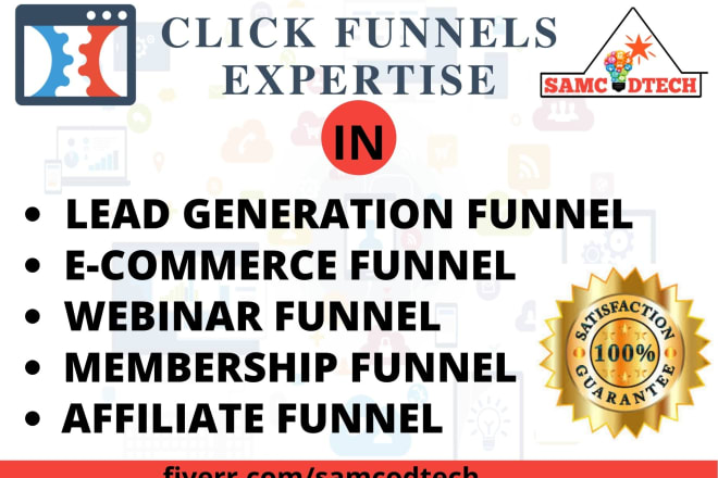 I will design a clickfunnels membership, sales funnels or lead capture landing page