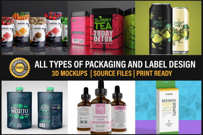 I will design a creative product packaging design for you
