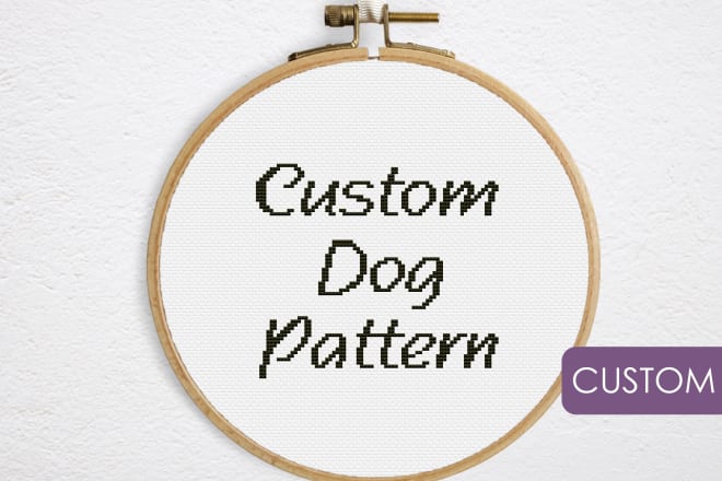 I will design a custom pet portrait cross stitch pattern PDF