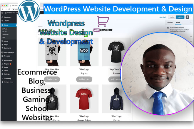 I will design a responsive wordpress website or ecommerce today