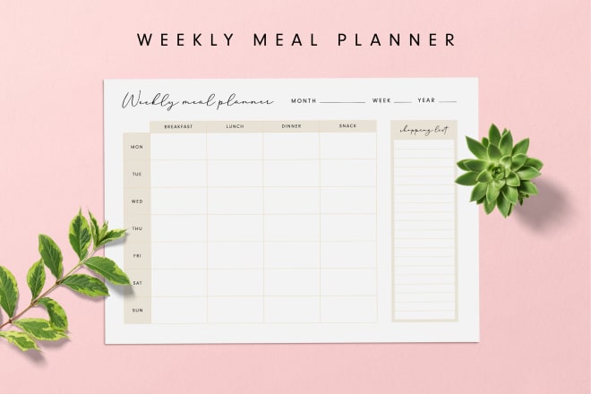 I will design a stylish printable journal, planner PDF
